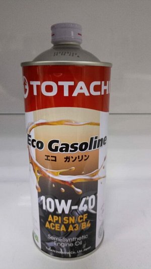 Масло моторное полусинтетика TOTACHI Eco Gasoline 10W40 SN/CF 1 л