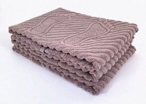 Тритекс Махровый коврик для ног цвет Плотная древесина 50*70 см