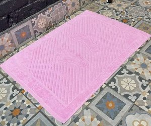 Махровый коврик для ног цвет Розовая бегония 50*70 см