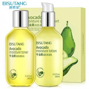 Набор Bisutang "Авокадо"  для  ухода за кожей питательный увлажняющий Anti-Aging Brightening тонер 180 мл+эмульсия 180 мл