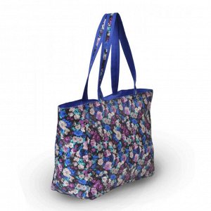 Пляжная сумка 1-286 синие цветы