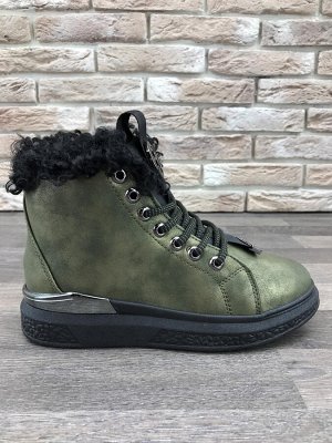 Женские ботинки А2109-6 зеленые