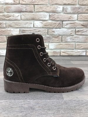 Женские ботинки В87-20 темно-коричневые