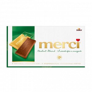 Шоколад МЕРСИ 100г Лесной орех и миндаль 1/15