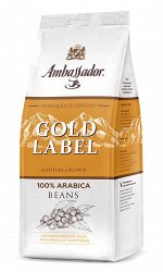 Кофе в зернах AMBASSADOR GOLD LABEL 200г пакет1/6