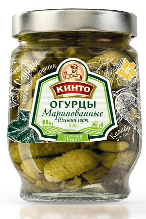 Огурцы КИНТО 530г Маринованные ст/б 1/6