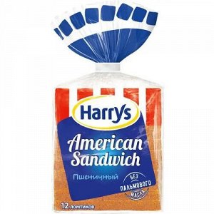 Сандвичный хлеб Harry's 470г Пшеничный 1/10