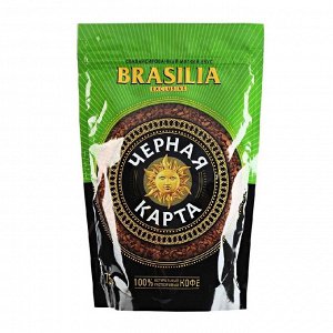 Кофе растворимый ЧЕРНАЯ КАРТА 75г Exclusive Brasilia пакет 1/12