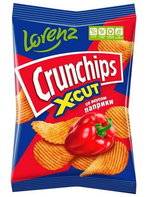 Чипсы CRUNCHIPS X-CUT 70г Паприка 1/14