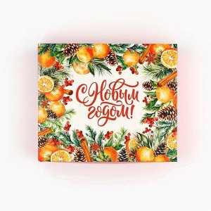 Упаковка для кондитерских изделий «Новогодняя ботаника», 20 х 17 х 6 см, Новый год