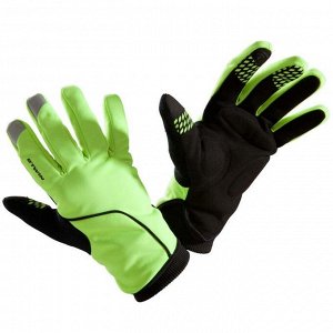 Теплые велосипедные перчатки 500, зеленые  TRIBAN