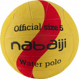 Мяч для водного поло мужской размер 5 желтый красный nabaiji