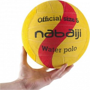 Мяч для водного поло мужской размер 5 желтый красный nabaiji