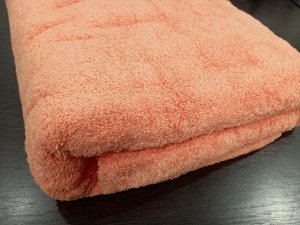 Махровая двуспальная простыня 190*220 см хлопок цвет Мандарин