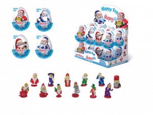Пластиковое яйцо с игрушкой и десертом Данли Котики Прилипалы 6*16*20 гр 1/96, шт.