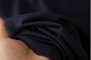 Футболка хлопковая свободная с круглым вырезом и принтом, черный