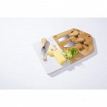 Tessie and jessie Сервировочная деревянная доска с  приборами 32*19 см