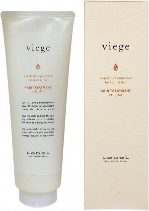 Маска для объема волос viege Treatment Lebel  VOLUME, 240 мл, Япония
