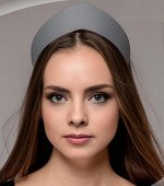Современный кокошник Экокожа Серый