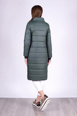 Пальто демисезонное - Арт: 93556 зеленый