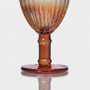 Бокал для вина Magistro «Босфор», 250 мл, 8.5x16.5 см, стекло, градиент золото