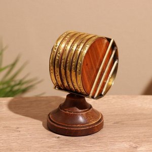 Подставки под горячее, 6 шт, 7x6x10.5 см, дерево шишам