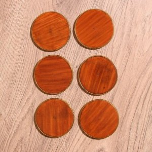 Подставки под горячее, 6 шт, 7x6x10.5 см, дерево шишам