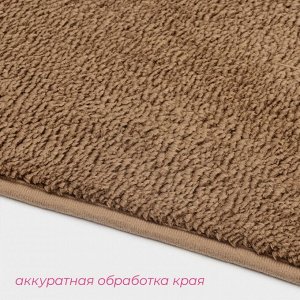 Коврик для дома Доляна «Нина», 50x80 см, коричневый