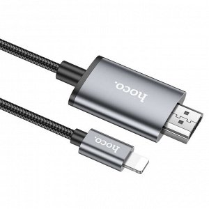 Видеокабель Audio&video HD c iOS Lightning на HDMI HOCO UA27 2м