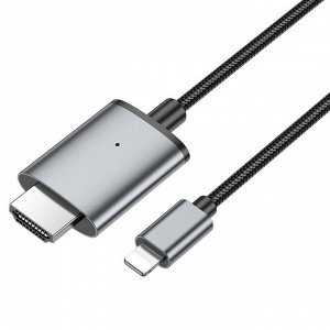 Видеокабель Audio&video HD c iOS Lightning на HDMI HOCO UA27 2м