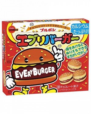 Печенье BOURBON Every Burger с шоколадной прослойкой в форме бургера 66г