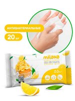 Салфетки влажные антибактериальные Milana Лимонный десерт 20 шт