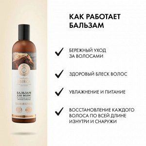 Натура Сиберика Бальзам для волос Сила и Блеск 400 мл Natura Siberica