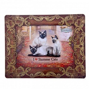 Фоторамка-магнит "I love Siamese Cats", серия "Сиамская кошка"