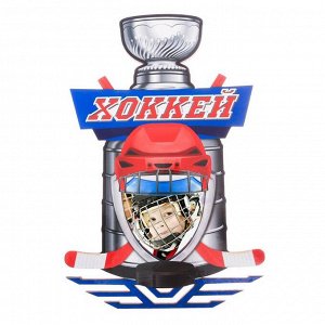Медальница-фоторамка с ламинацией "Хоккей"