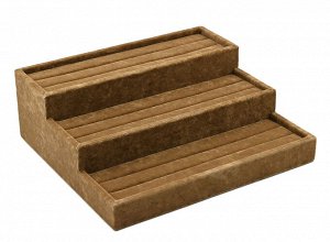 Подставка для колец 3 ступени бархат кофейный, 270*240*90мм
