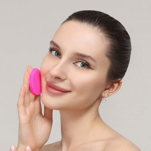 Щётка для умывания «Круг», силиконовая, на присоске, d=5.5 см, МИКС