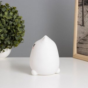 Фигурка светящаяся RISALUX «Кошечка», LED-ночник, от батареек, белый, 9.5x9x13.5 см