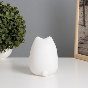 Фигурка светящаяся RISALUX «Кошечка», LED-ночник, от батареек, белый, 9.5x9x13.5 см