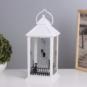 Фигурка светящаяся RISALUX «Чёрный кот», LED-ночник, 3xААА, белый, 14x14x30.5см