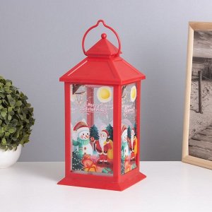 Фигурка светящаяся RISALUX «Дед Мороз и Снеговик», LED-ночник, 3xААА, красный, 14x14x30.5 см