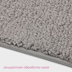 Коврик для дома Доляна «Нина», 50x80 см, ворс короткий, серый