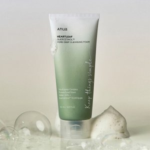 ANUA пенка-скраб с кверцетинолом для очищения пор HEARTLEAF QUERCETINOL PORE DEEP CLEANSING FOAM 150 мл.