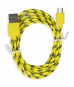 Дата-кабель Smartbuy USB - micro USB, нейлон, длина 1,2 м, желтый (iK-12n yellow)/500
