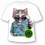 Детская футболка Кот Алоха 955