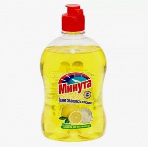 МИНУТА Средство для мытья посуды 0,5л Лимон