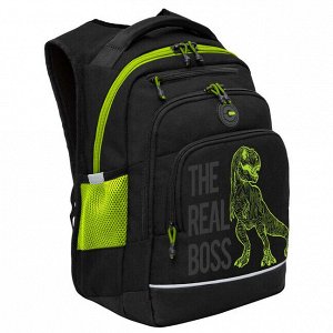 Рюкзак школьный GRIZZLY с карманом для ноутбука 13", анатомической спинкой, для мальчика