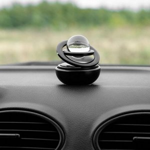 Аксессуар на панель автомобиля с ароматизатором, гравитационные кольца, металл, чёрный