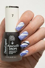 Жидкие краски для ногтей &quot;Aquarelle drops&quot; № 07  DEEP BLUE