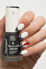 Жидкие краски для ногтей &quot;Aquarelle drops&quot; № 08  BLACK